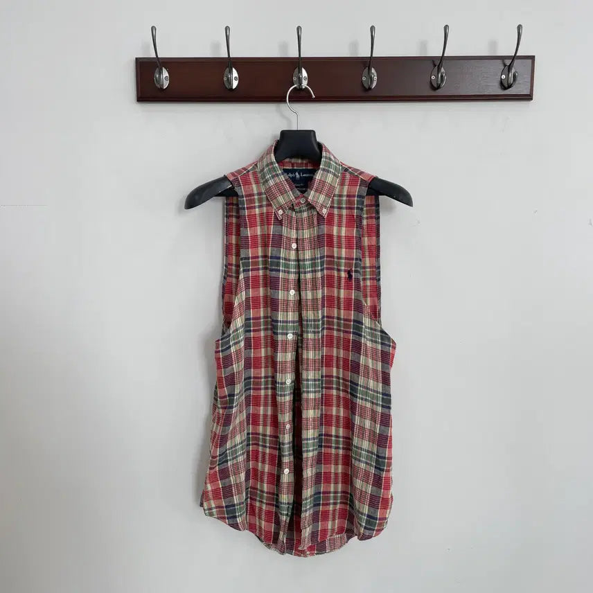 [BUNJANG] Polo Ralph Lauren Linen Sleeveless Shirt / 폴로 랄프로렌 린넨 슬리브리스 나시 셔츠
