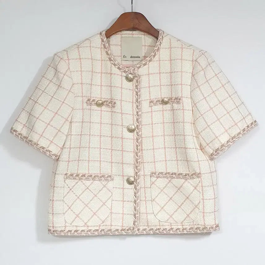 [BUNJANG] ET demain Linen Tweed Jacket / ET demain 앳드맹 린넨 트위드쟈켓 55-66