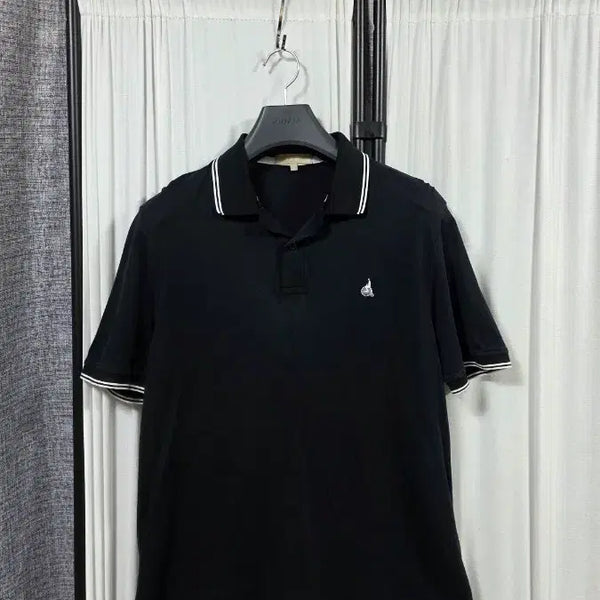 [BUNJANG] Beanpole Men's Basic White Trimmed Polo T-Shirt (Size 100) / 빈폴남성반팔티셔츠(100)