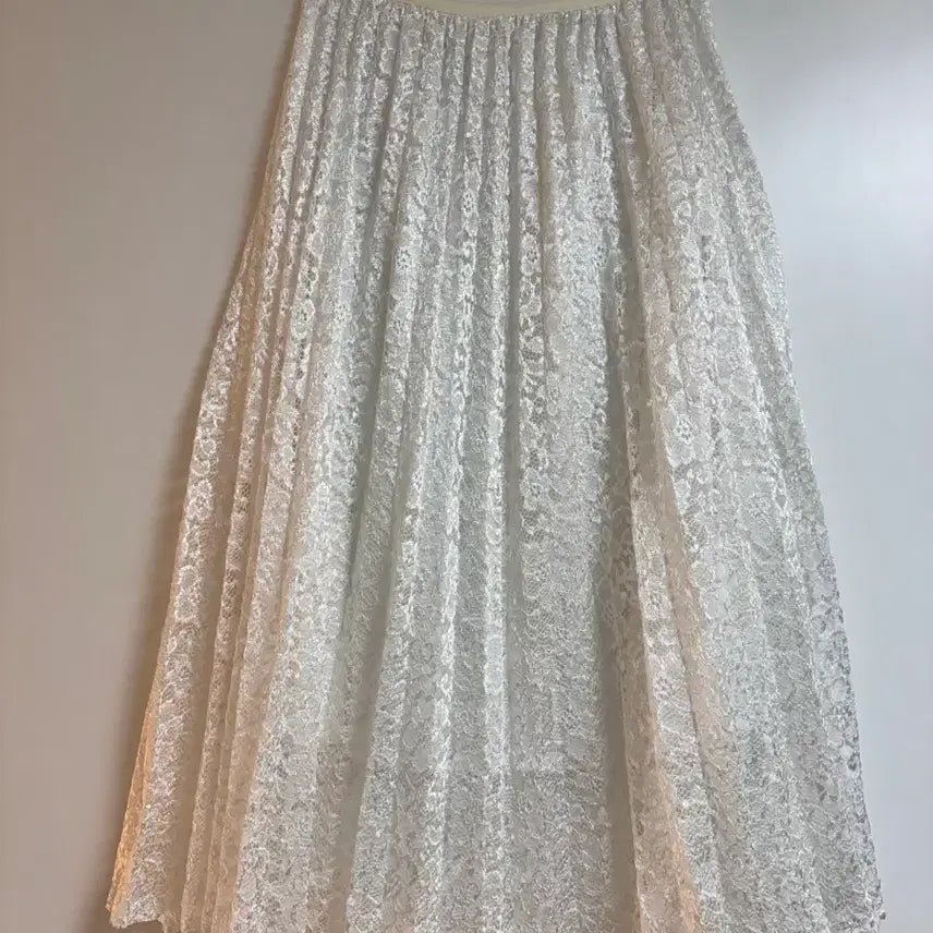 [BUNJANG] White Lace Long Skirt / (새상품) 화이트 레이스 롱 스커트