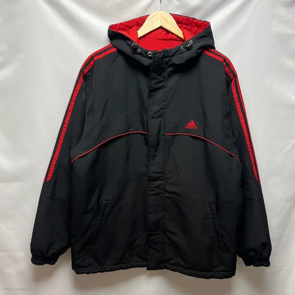 [BUNJANG] Adidas Originals Old School Reversible Quilted Track Jacket / [정품/100] 아디다스 삼선 올드스쿨 양면 블랙 레드 검빨 누빔 트랙탑 져지