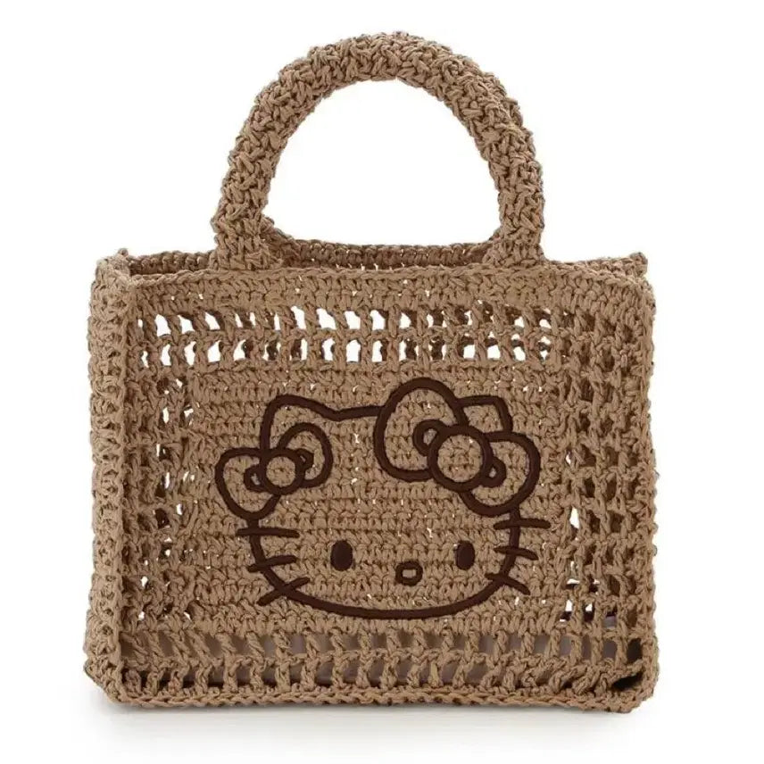 [BUNJANG] Sanrio House Raffia-like Tote Bag Brown (Sealed) / 산리오하우스) -미개봉- 라피아라이크 토트백