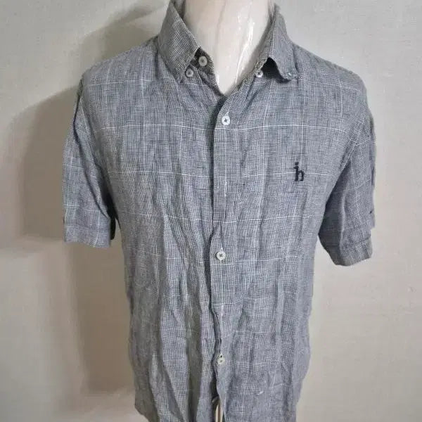 [BUNJANG] Hazzys Men's Short Sleeve Shirt Size 100 / 헤지스/남성용/마남방/반팔남방/정품/상태양호