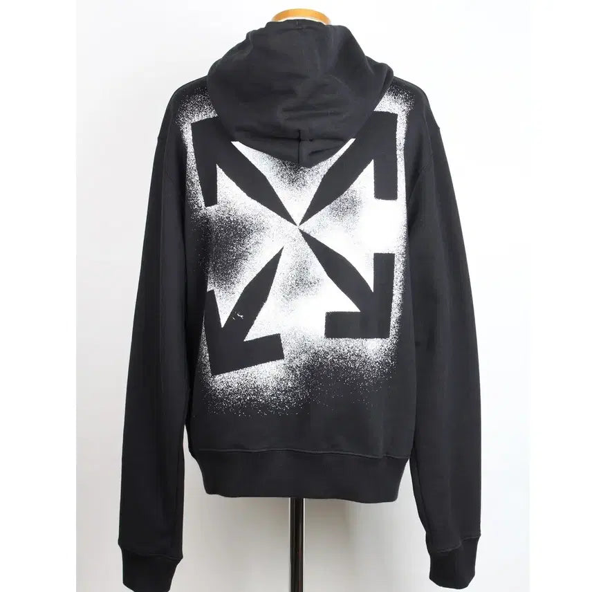 [BUNJANG] Off-White Stencil Arrow Long Sleeve Hoodie Black M / [정품/한정판] 오프화이트 스텐실 애로우 긴팔 후드티 블랙 M / 100