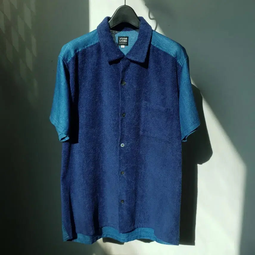 [BUNJANG] Y's For Living Yohji Yamamoto Terry Cotton & Linen Camp Collar Shirt / Y's For Living Shirts by Yohji Yamamoto