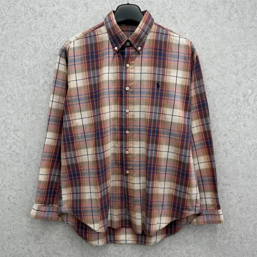 [BUNJANG] Polo Ralph Lauren Pastel Check Shirt XL / 105 폴로 랄프로렌 남자 파스텔 체크 셔츠