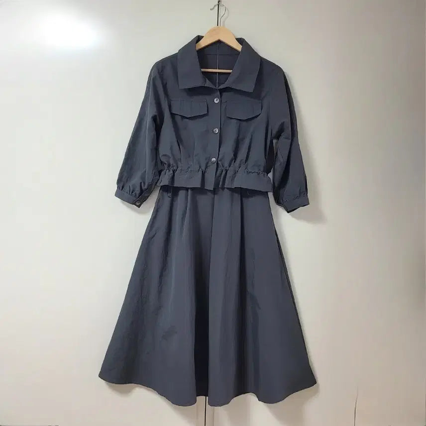 [BUNJANG] Lightweight Two-Piece Set (Size 66-77) / 바스락 투피스 세트 66~77