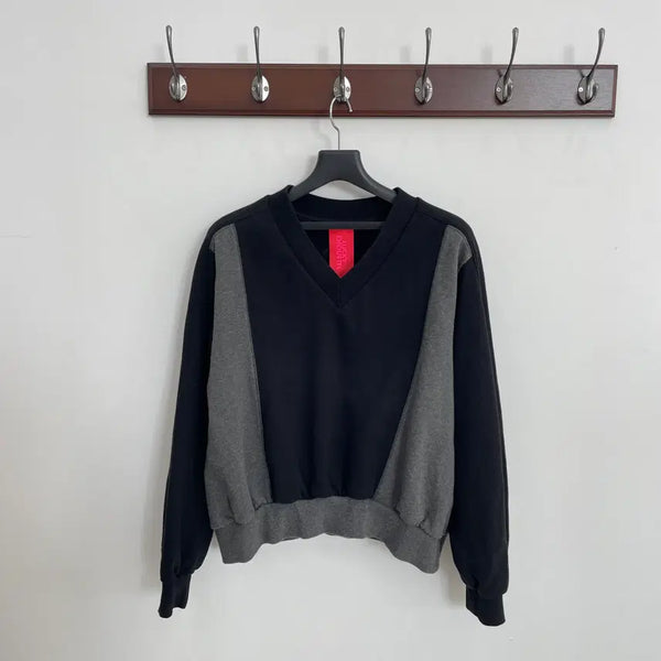 [BUNJANG] Lucky Chouette Colorblock Sweatshirt / 럭키슈에뜨 배색 맨투맨