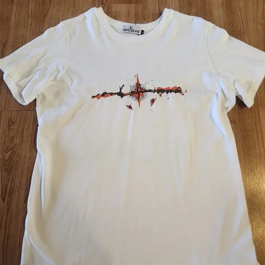 [BUNJANG] Stone Island White T-Shirt / 스톤아일랜드 흰색 반팔티