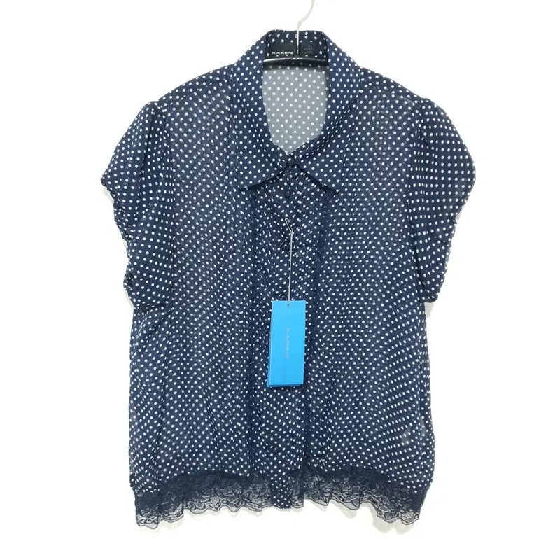 [BUNJANG] Karen Polka Dot See-through Blouse / 카렌 땡땡이 시스루 블라우스 66_S2130