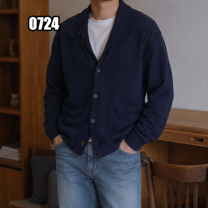 [BUNJANG] Polo Ralph Lauren Navy Shawl Collar Cotton Cardigan / L 폴로 랄프로렌 네이비 숄카라 코튼 가디건