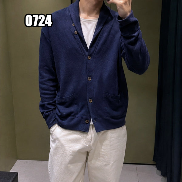 [BUNJANG] Polo Ralph Lauren Navy Shawl Collar Cotton Cardigan / L 폴로 랄프로렌 네이비 숄카라 코튼 가디건