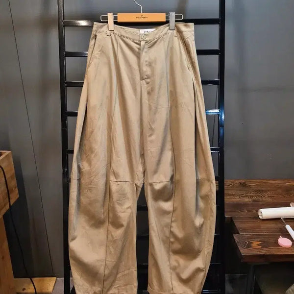 [BUNJANG] ETHOS Beige Two-Tuck Balloon Wide Chino Pants / [L] 에토스 ETHOS 베이지 투턱 벌룬 와이드 치노 팬츠 6.9