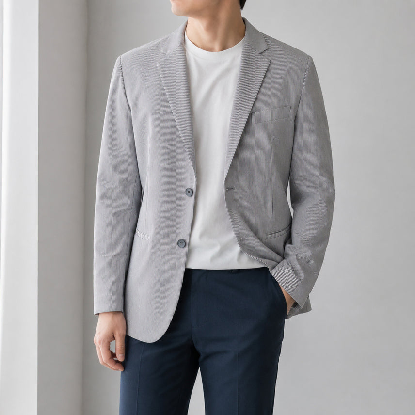 [BUNJANG] Chester Stripe Jacket / [95]체스터 스트라이프 자켓