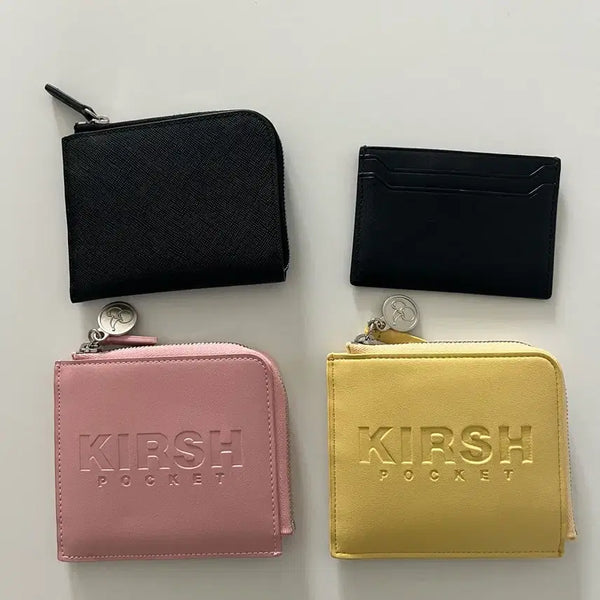 [BUNJANG] Kirsh Pocket Card Holder Yellow/Pink Bundle Set / 포켓 카드지갑 옐로우/핑크 + 카드지갑 일괄