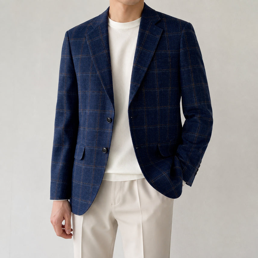 [BUNJANG] Cabrini Check Wool Jacket / [95]카브리니 체크 모직 자켓