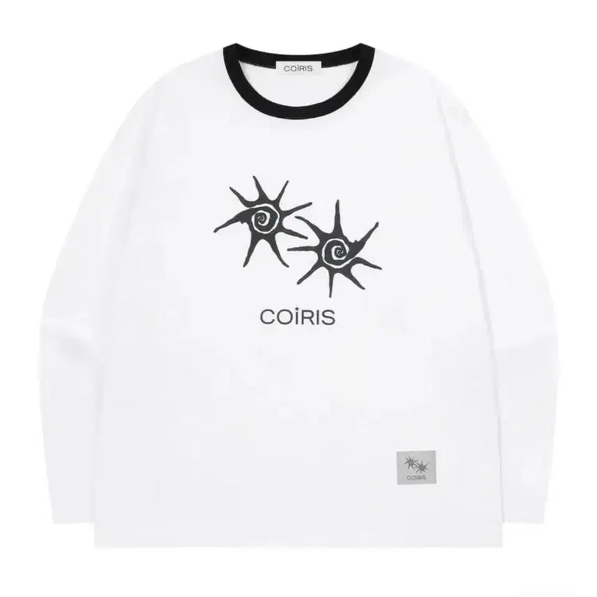 [BUNJANG] Koiris Soluna Color-Block Round Neck Long Sleeve T-Shirt (Unisex) / 코이리스 솔루나 배색 라운드넥 긴팔 티 남녀공용