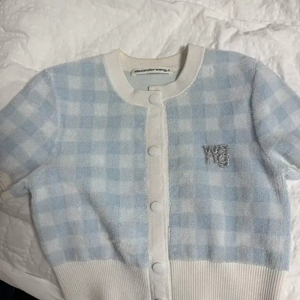[BUNJANG] Alexander Wang Checkered Cardigan / 알렉산더왕 체크 가디건
