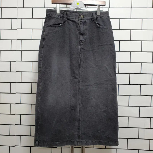 [BUNJANG] Black Denim Skirt / 형-266 흑청 스커트