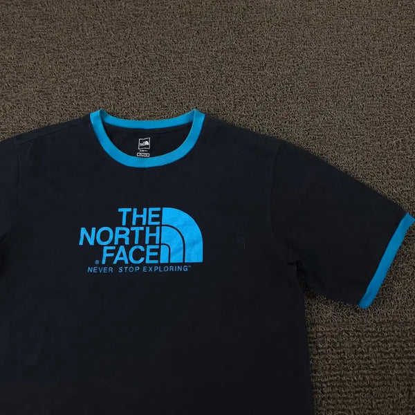 [BUNJANG] The North Face Big Logo Boxy Fit Ringer T-Shirt / 노스페이스 빅로고 박시핏 링거 반팔 티셔츠