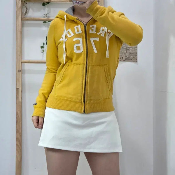 [BUNJANG] Freddy Vintage Arch Logo Hoodie Zip-Up (Size S) / [프립]S(85)/딱붙핏 프레디(FREDDY)y2k 빈티지 아치 로고 후드 집업