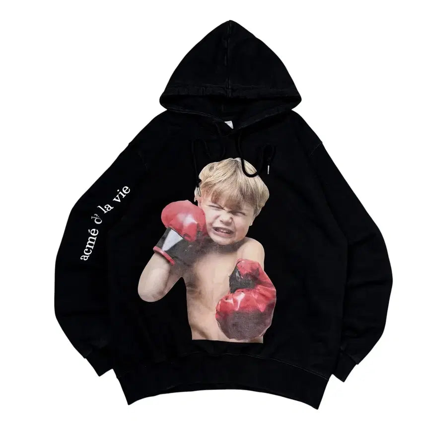 [BUNJANG] ACMEDE LA VIE Black Hoodie / 아크메드라비 블랙 후드티