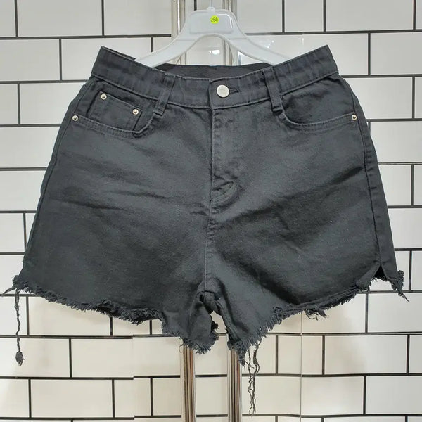 [BUNJANG] Black Spandex Denim Shorts / 형-268 스판 흑청반바지