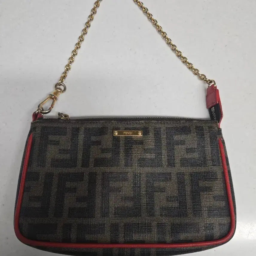 [BUNJANG] Fendi Juma Canvas Chain Clutch Mini / 정품 펜디 쥬마 캔버스 체인 클러치미니