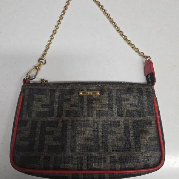 [BUNJANG] Fendi Juma Canvas Chain Clutch Mini / 정품 펜디 쥬마 캔버스 체인 클러치미니