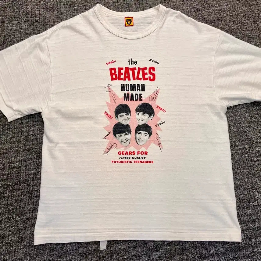 [BUNJANG] Human Made x Beatles Short Sleeve T-Shirt White 2XL / [105] 휴먼메이드 X 비틀즈 반팔티 화이트 2XL