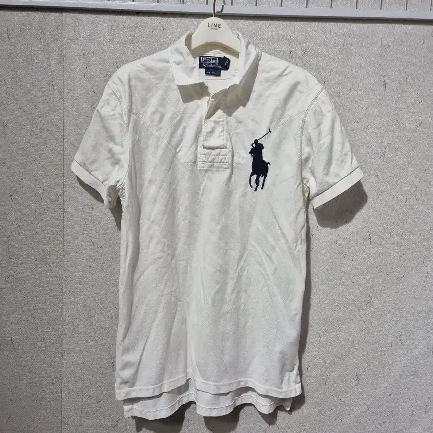 [BUNJANG] Polo Ralph Lauren White Short Sleeve Polo Shirt / 폴로 랄프로렌 반팔 카라티 흰색
