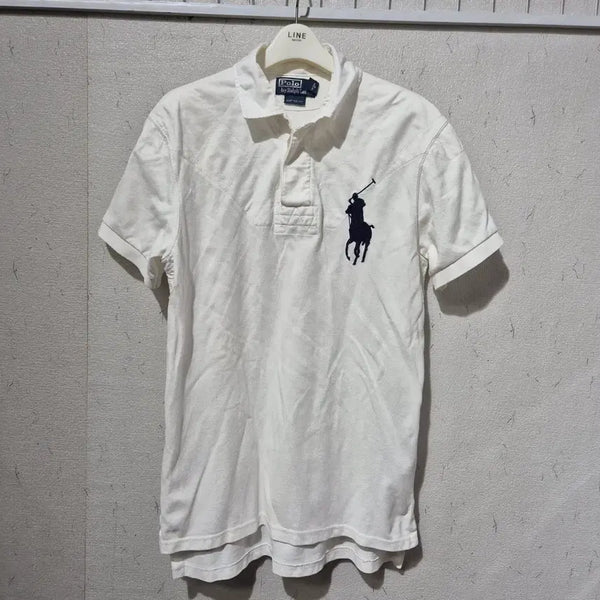 [BUNJANG] Polo Ralph Lauren White Short Sleeve Polo Shirt / 폴로 랄프로렌 반팔 카라티 흰색