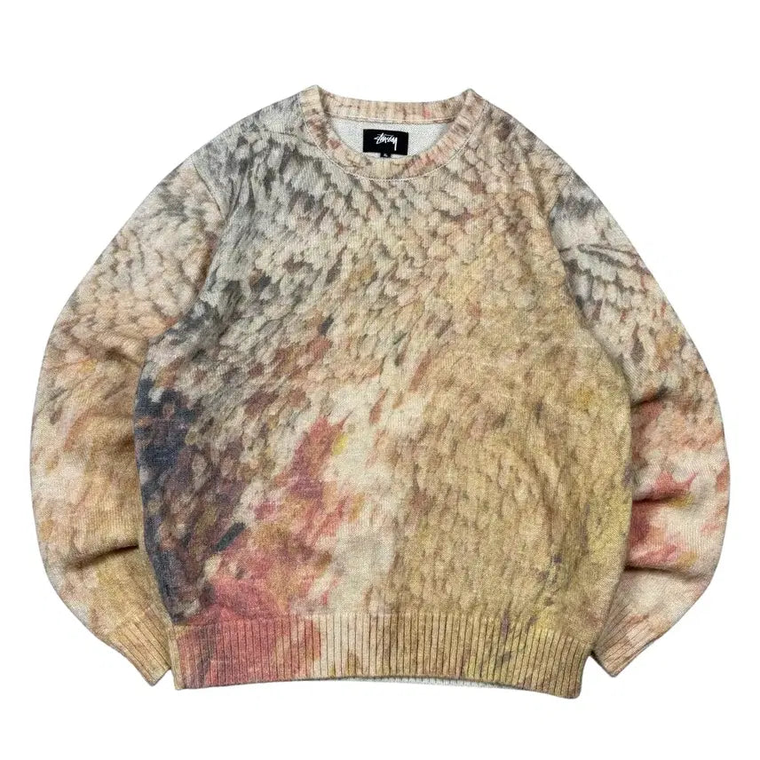 [BUNJANG] Stussy Wings Print Mohair Knit / 스투시 윙스 프린트 모헤어 니트