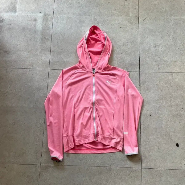 [BUNJANG] Puma Pink Hooded Zip-Up Jacket / 푸마 핑크 후드 집업