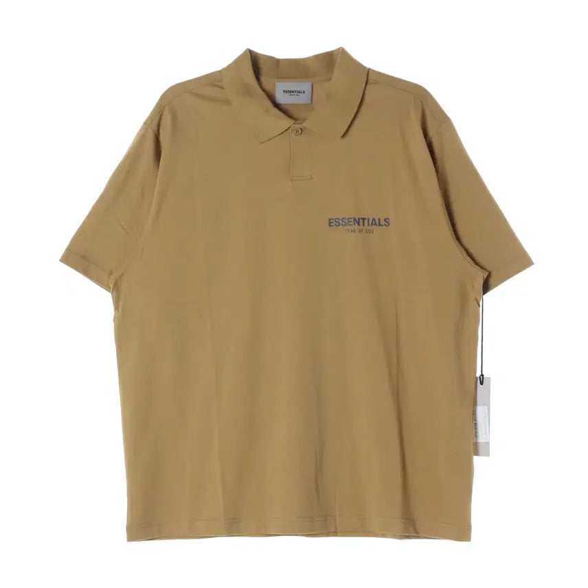 [BUNJANG] Fear of God Essentials Logo Short Sleeve Polo T-Shirt / (새상품) 에센셜 피어오브갓 로고 숏 슬리브 폴로 반팔 카라티 티셔츠