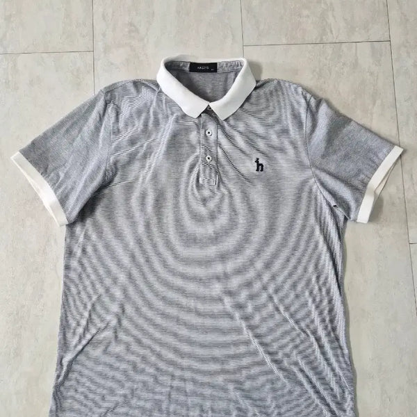[BUNJANG] Hazzys Men's Striped Short-Sleeve Polo Shirt Size 105 / 남성 헤지스 반팔 카라티 105
