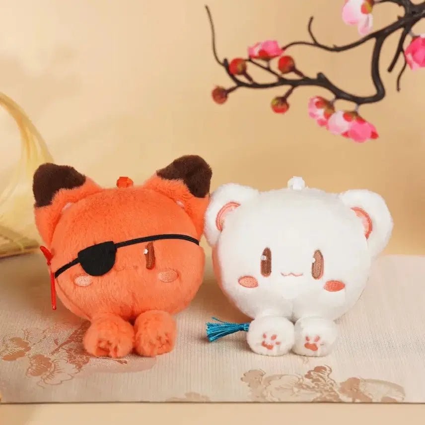 [BUNJANG] Tian Guan Ci Fu (Heaven Official's Blessing) Hua Cheng & Xie Lian Plush Keychain Set / 천관사복 사련 화성 미니 털복숭이 누이 인형 키링