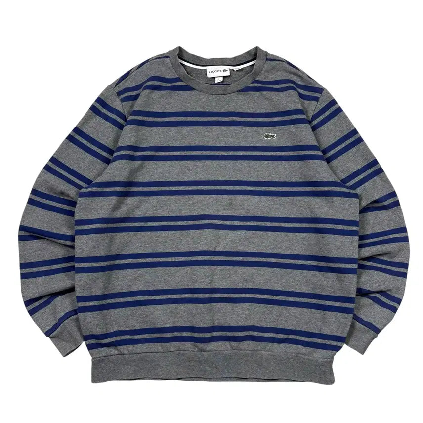 [BUNJANG] Lacoste Striped Sweatshirt / 라코스테 단가라 맨투맨