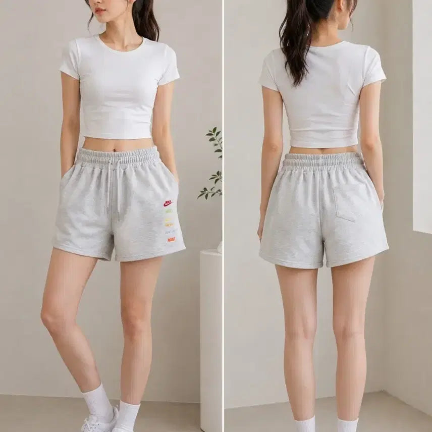 [BUNJANG] Nike Grey Melange Training Shorts / 나이키 그레이 멜란지 트레이닝 숏팬츠 26-27 정도