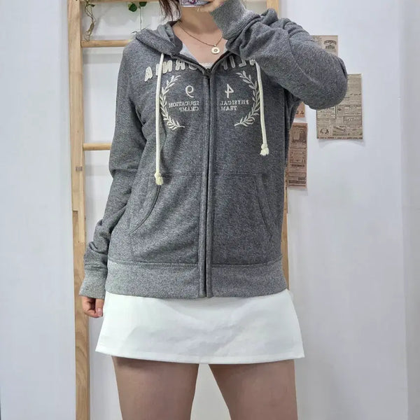 [BUNJANG] WHO.A.U California Boucle Embroidered Hooded Zip-Up (Size M) / [프립]M/후아유(WHO.A.U) 캘리포니아 부클 자수 후드 집업