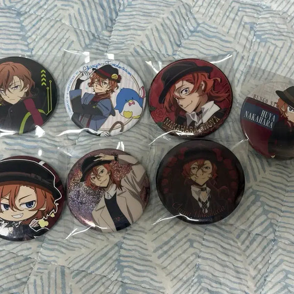 [BUNJANG] Bungo Stray Dogs Chuuya Badge Bundle Set / 문호 스트레이독스 츄야 뱃지 일괄 가격 제시
