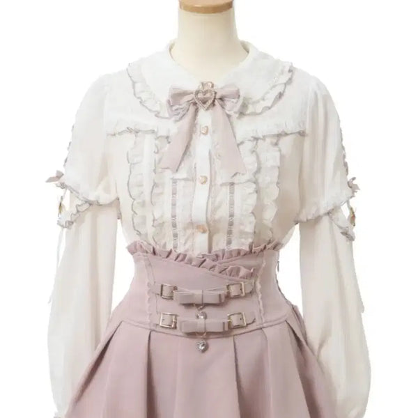 [BUNJANG] Liz Lisa Cut-out Sleeve Blouse / 리즈리사 양산형 블라우스 교판