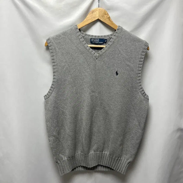 [BUNJANG] Polo Ralph Lauren Grey Knit Vest 100 / [정품/100] 폴로 랄프로렌 그레이 니트 조끼 베스트
