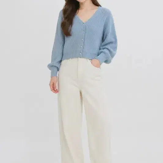 [BUNJANG] Women's Light Blue Cardigan (Free Size) / 라이트 블루 여자 FREE 가디건 O0880