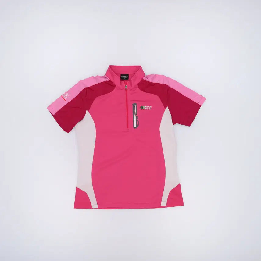 [BUNJANG] Kolon Sport Women's Half-Zip Short Sleeve T-Shirt / 95 코오롱스포츠 여성 반집업 반팔티 0818H2