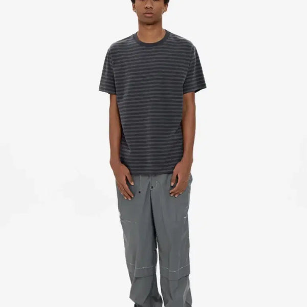 [BUNJANG] Yeseyesee Charcoal Stripe T-shirt L / 예스아이씨 Yeseyesee 차콜 스트라이프 티셔츠