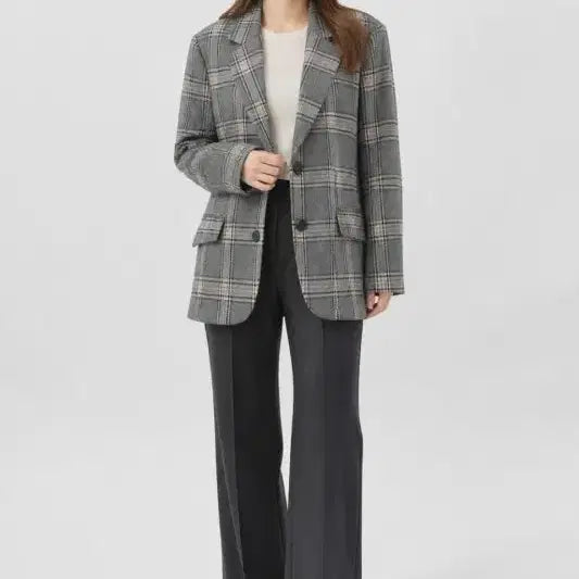 [BUNJANG] Women's Gray Blazer / 그레이 여자 FREE 블레이저 O0768