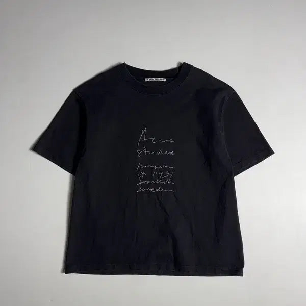[BUNJANG] Acne Studios Heavy Cotton Stitch Logo Short Sleeve T-Shirt / 아크네스튜디오 헤비코튼 스티치 로고 반팔 티셔츠 R2921