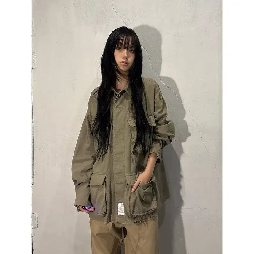 [BUNJANG] FACCIES Silk Nep Fatigue Jacket / FACCIES Silk Nep Fatigue Jacket