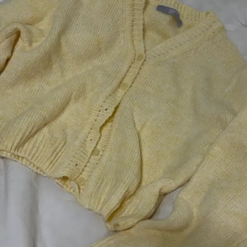 [BUNJANG] 8 Seconds Yellow Cardigan / 에잇세컨즈 옐로우 노란색 노랑 가디건 카디건